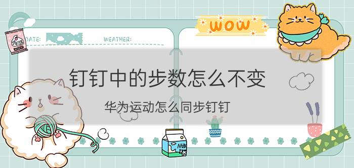 钉钉中的步数怎么不变 华为运动怎么同步钉钉？